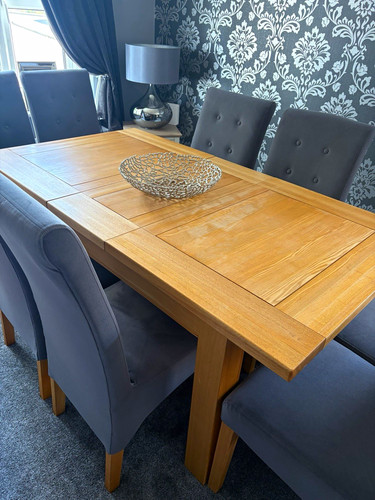 Rectangular solid oak dining - solid,