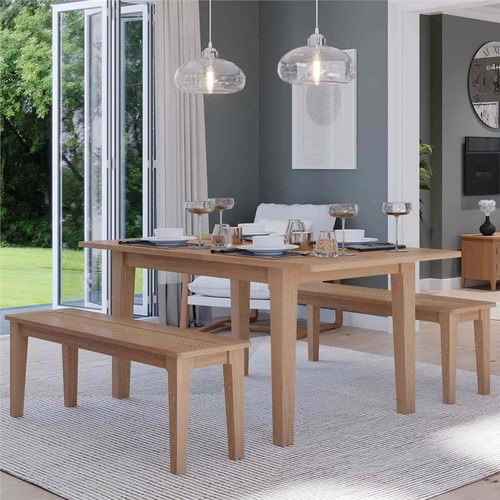 Solid oak extending - oak, dining