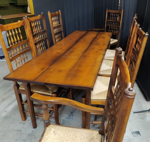 Oak dining table 8 - dining,