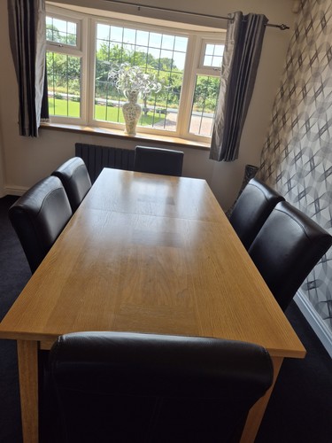 Rectangular solid oak - oak, dining