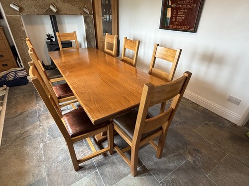 Bespoke handmade oak dining - handmade,
