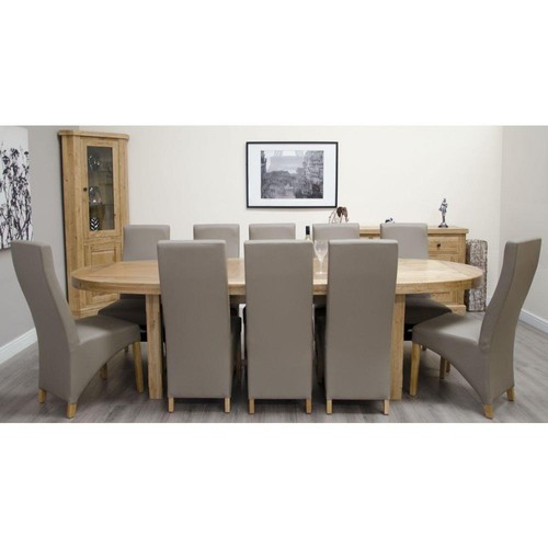Solid oak oval extending - oak,
