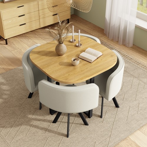 Square wooden dining table - square, &
