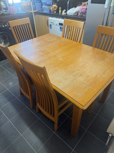 Solid oak dining - oak, table