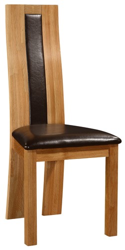 Solid oak dining chair - oak,