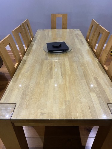 Solid oak dining table and - table,