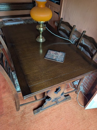 Vintage solid oak extender