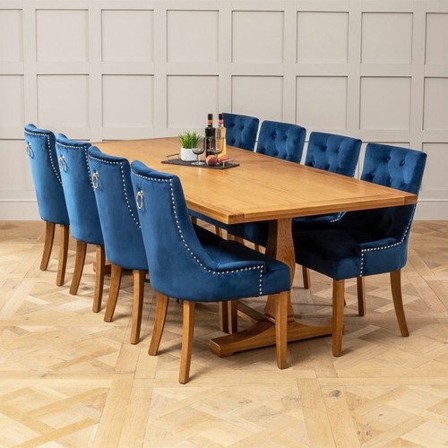 Dining table set and blue - set, 8
