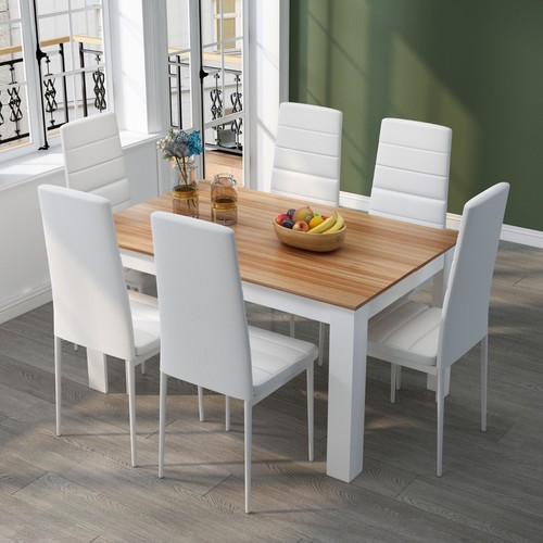 Oak dining table and - oak, white