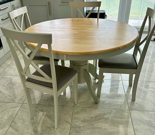 Round oak dining - oak,